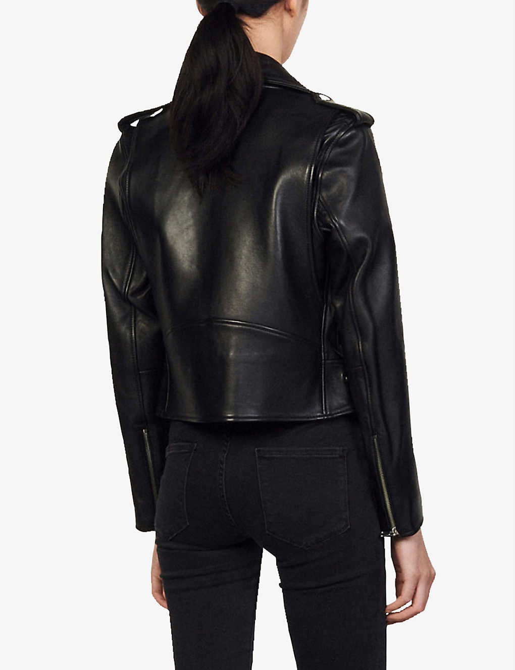 Leather biker jacket - 4