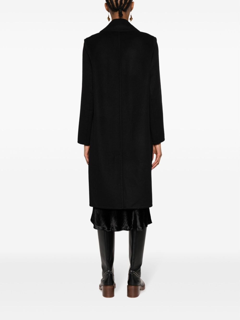 notched-lapel trench coat - 4