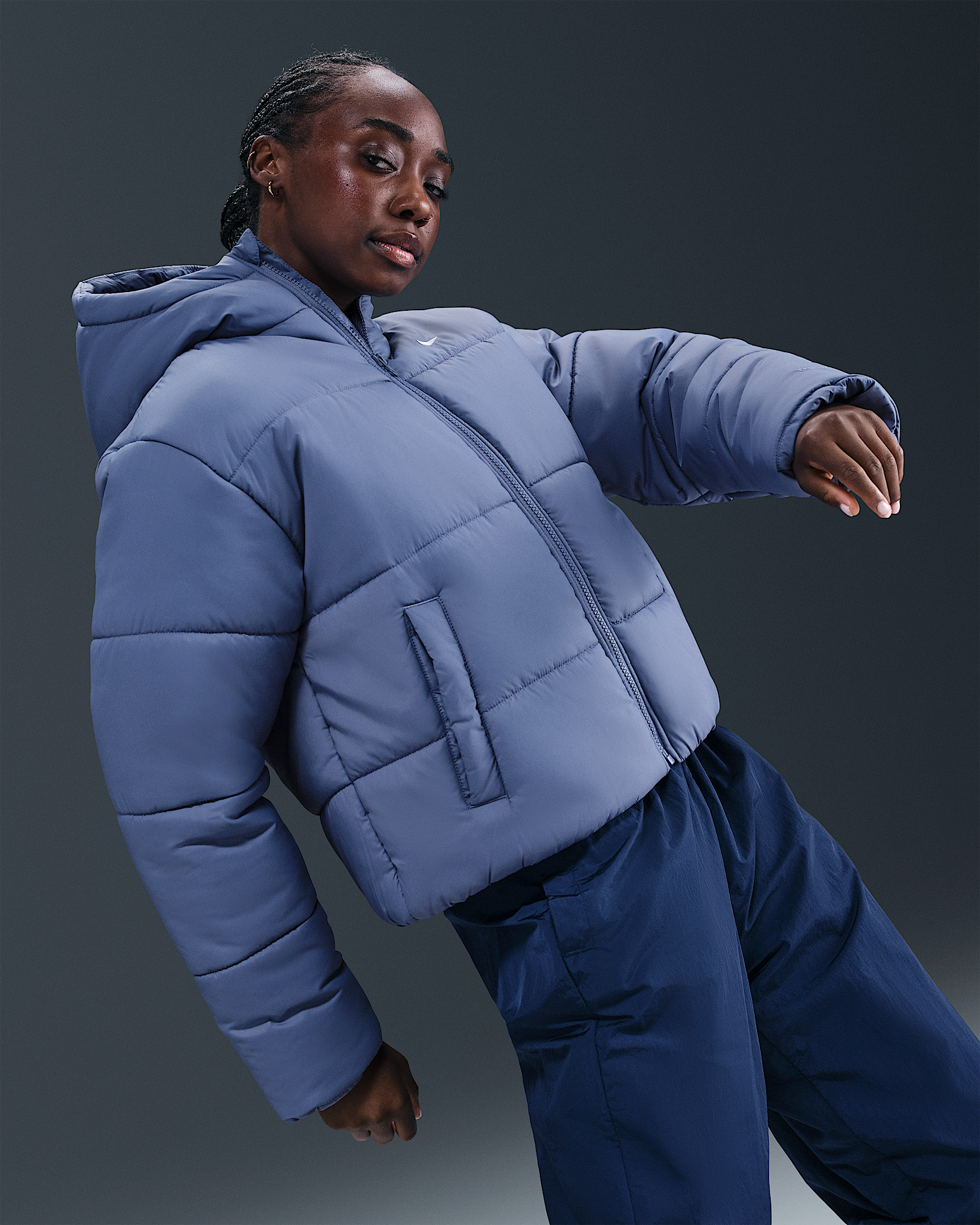 Nike Sportswear Classic Puffer Women's Therma-FIT Loose Hooded Jacket - 3