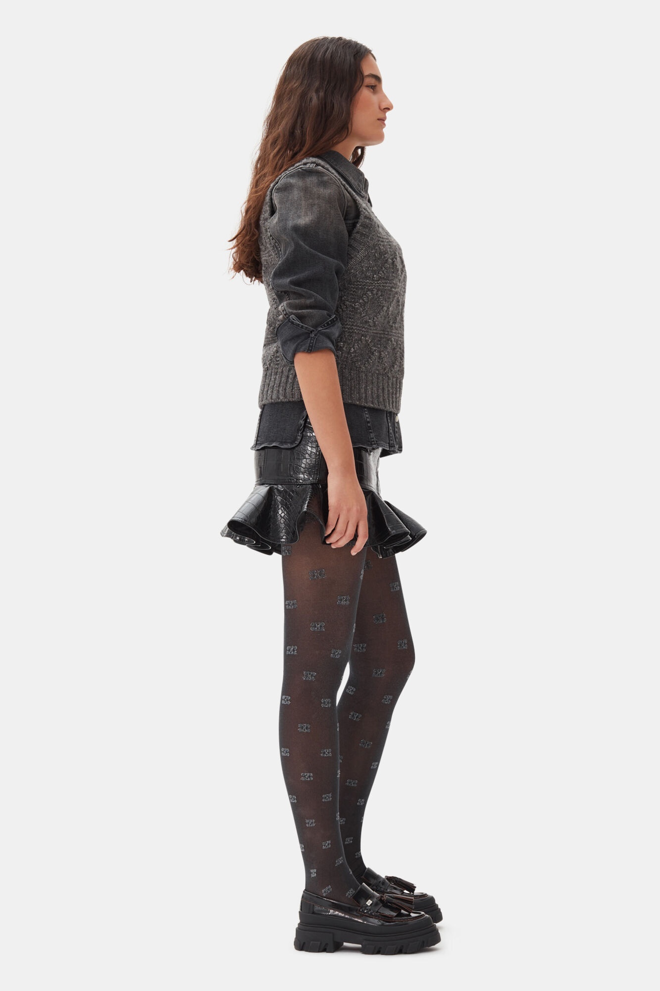 GREY KNIT VEST - 4