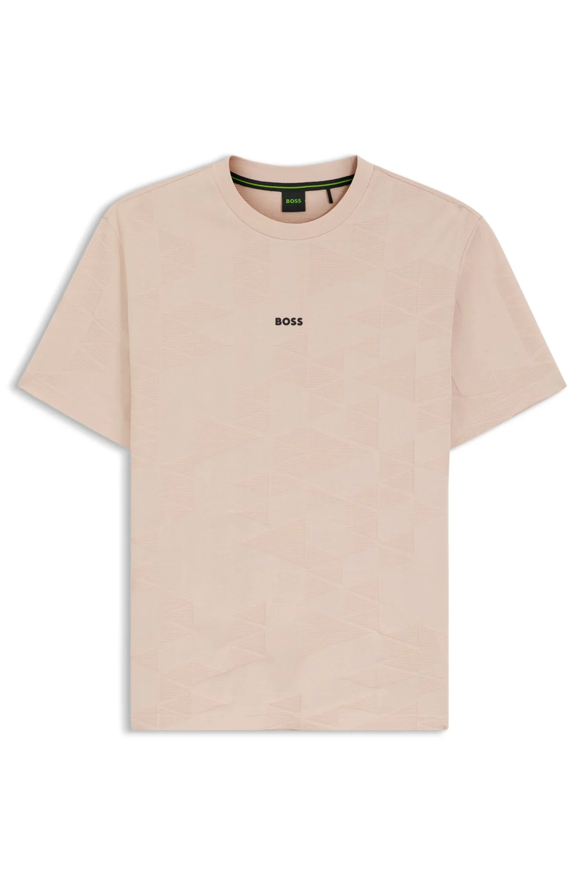 COTTON T-SHIRT WITH 3D-JACQUARD PATTERN - 1