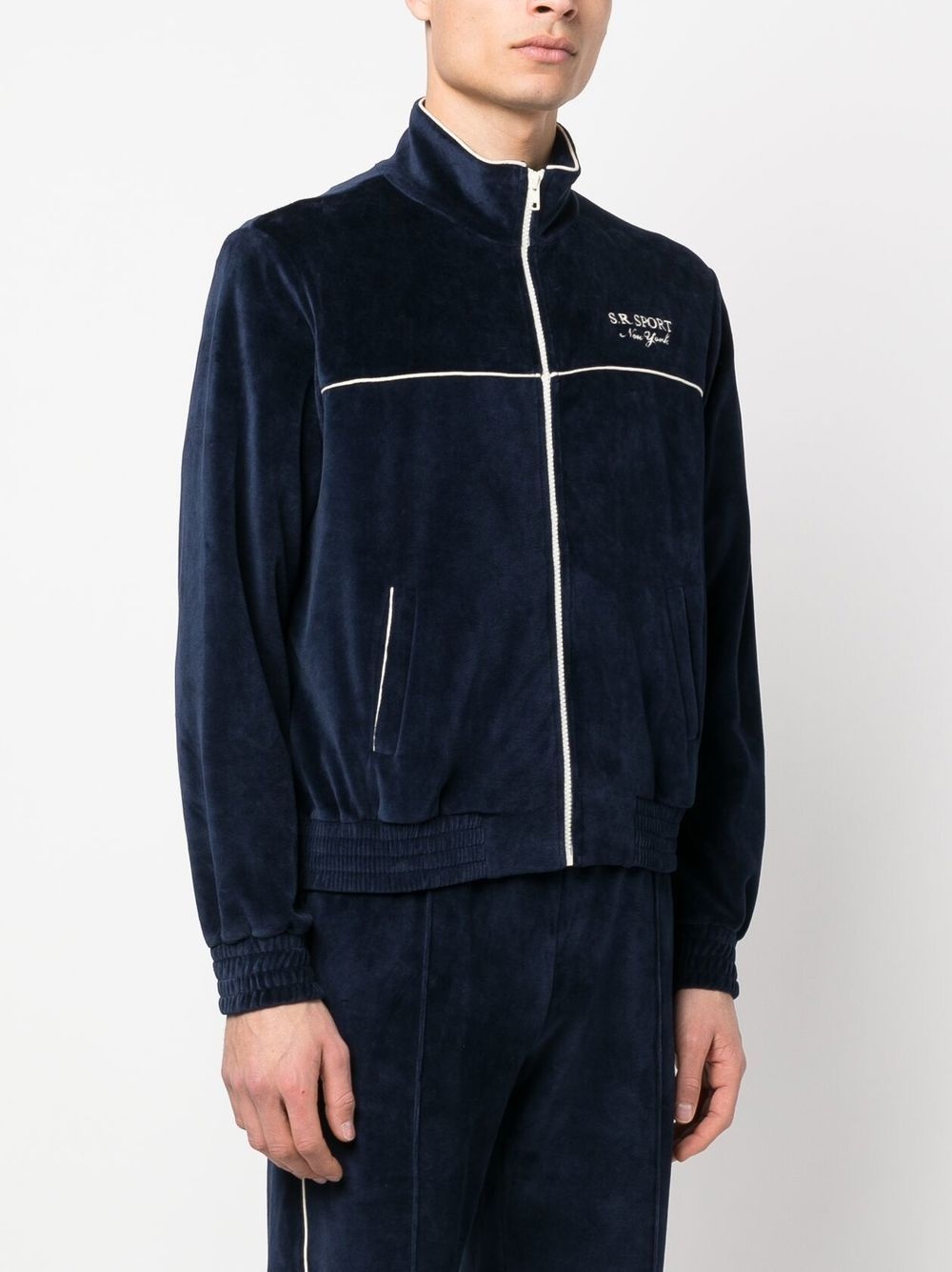 logo-embroidered zipped sweatshirt - 3