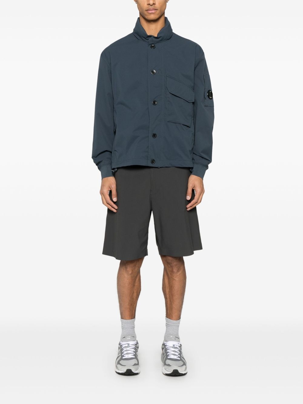 button hooded jacket - 2