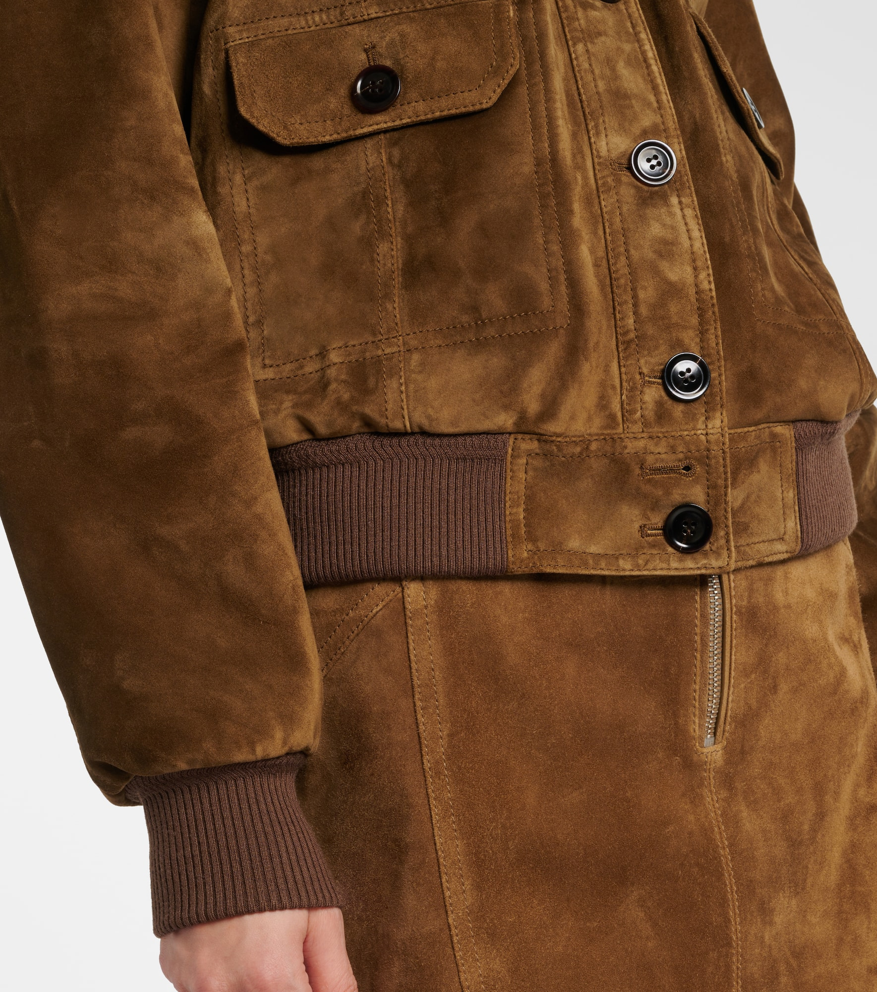 Suede bomber jacket - 5