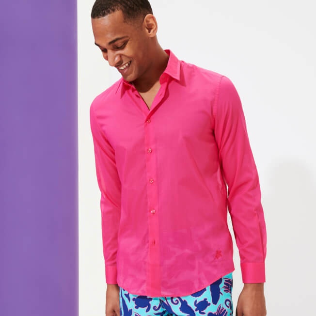 Unisex Cotton Voile Light Shirt Solid - 3