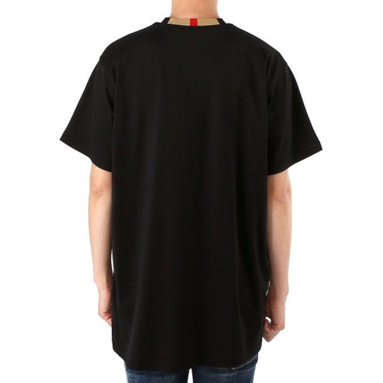 Burberry Detail Collar Short Sleeve Black 8007695-A1189 - 5
