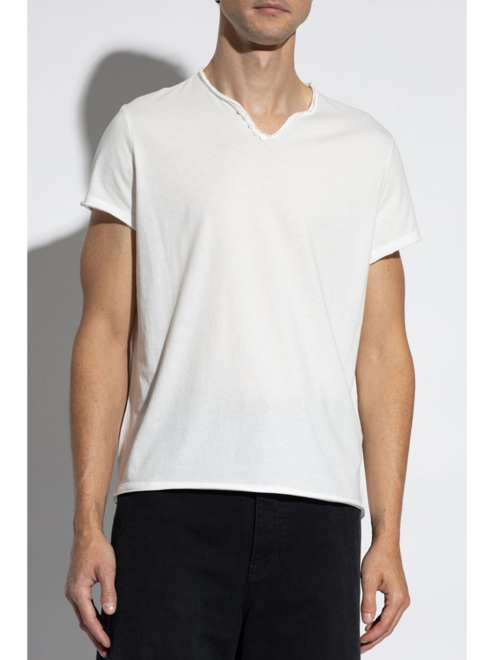 Henley-neck cotton T-shirt - 3