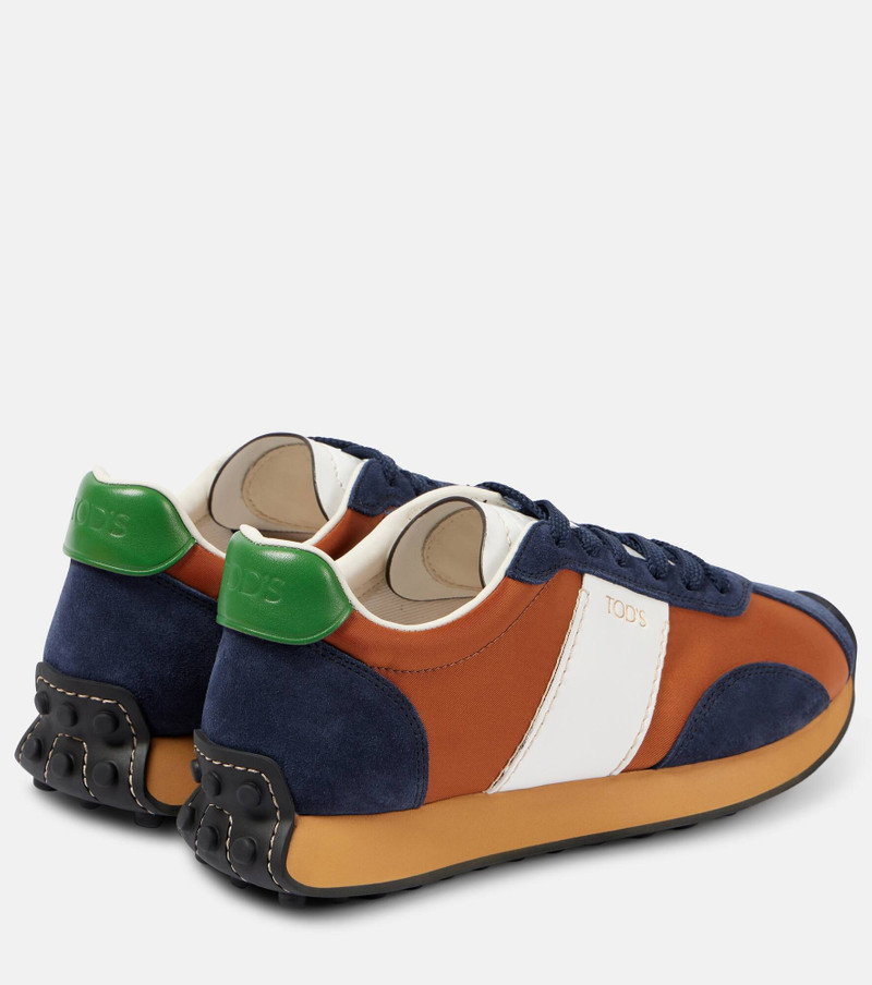 Tod's T-Vintage leather and suede-trimmed sneakers outlook