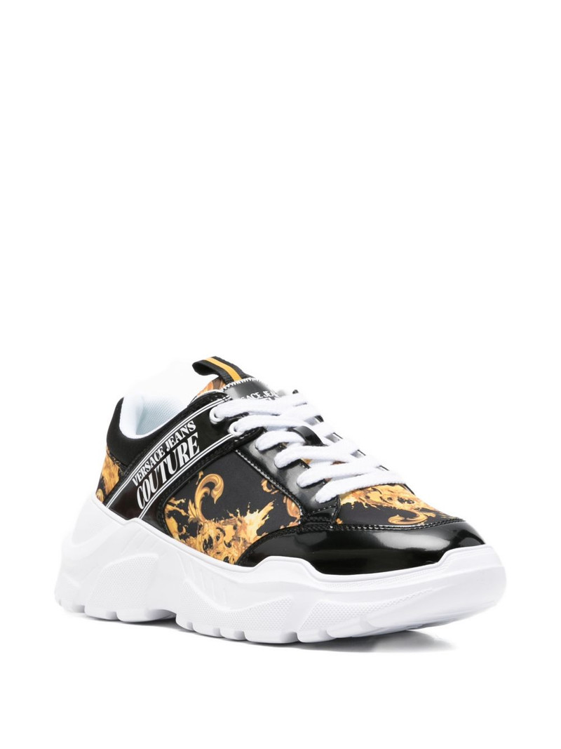VERSACE JEANS COUTURE baroque lace-up sneakers outlook