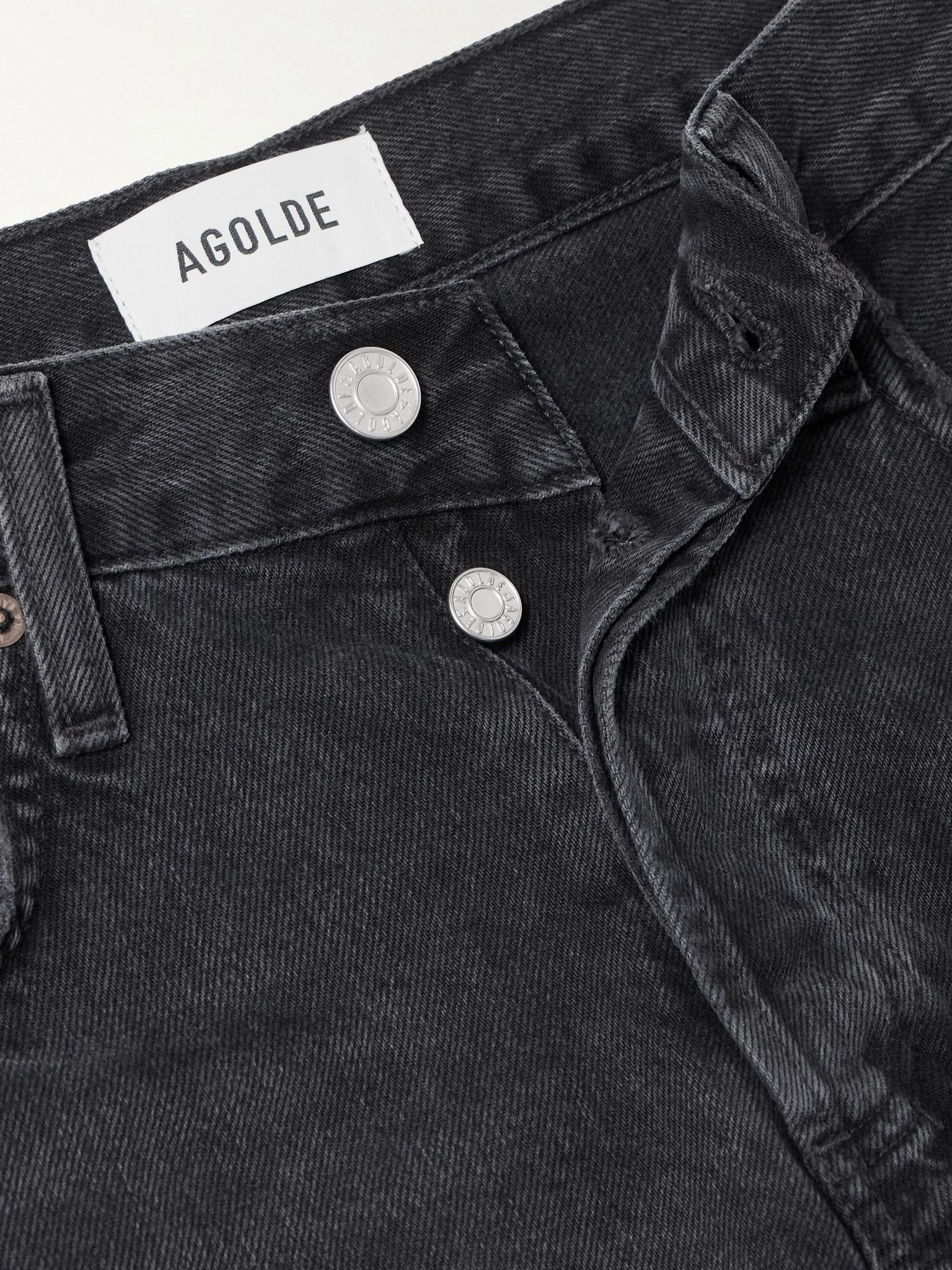 V-Waist denim shorts Black - 5