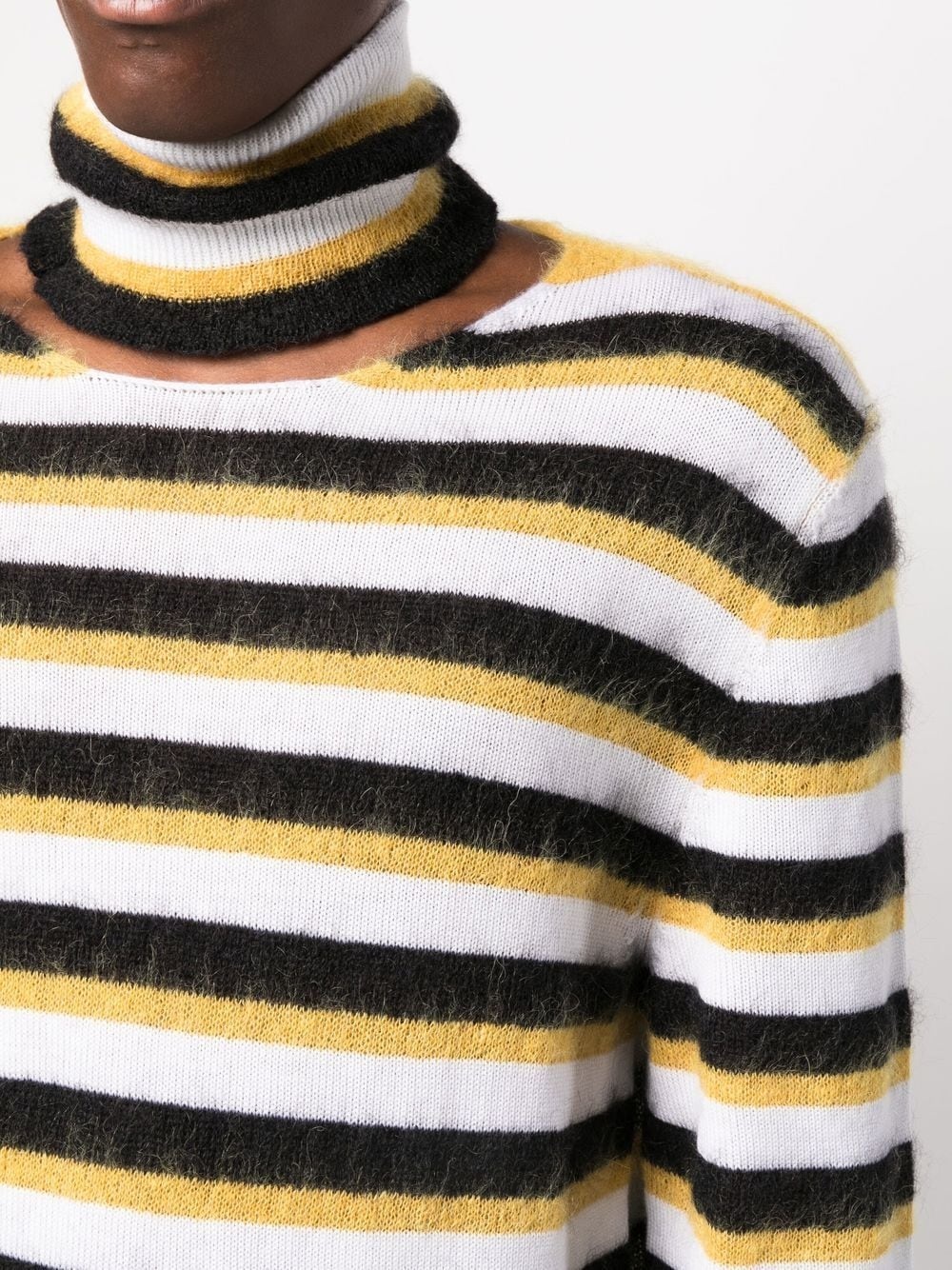 striped roll-neck jumper - 5