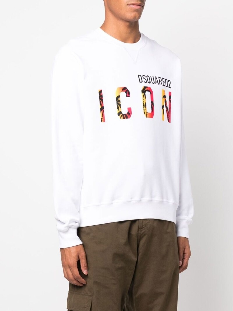 Icon topical logo-print sweatshirt - 3