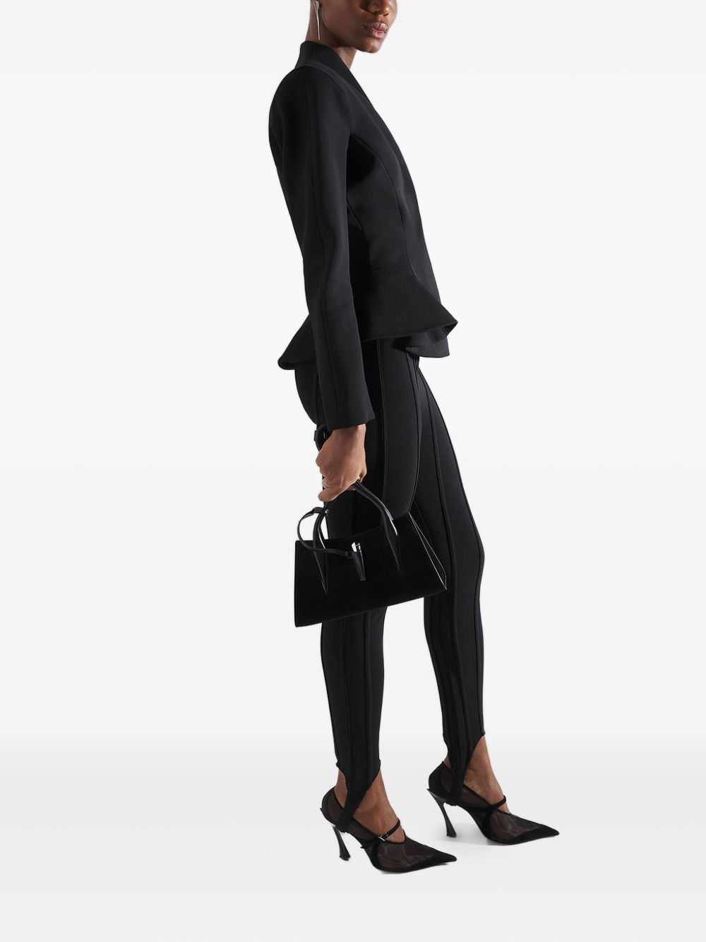 peplum-waist fitted jacket - 3