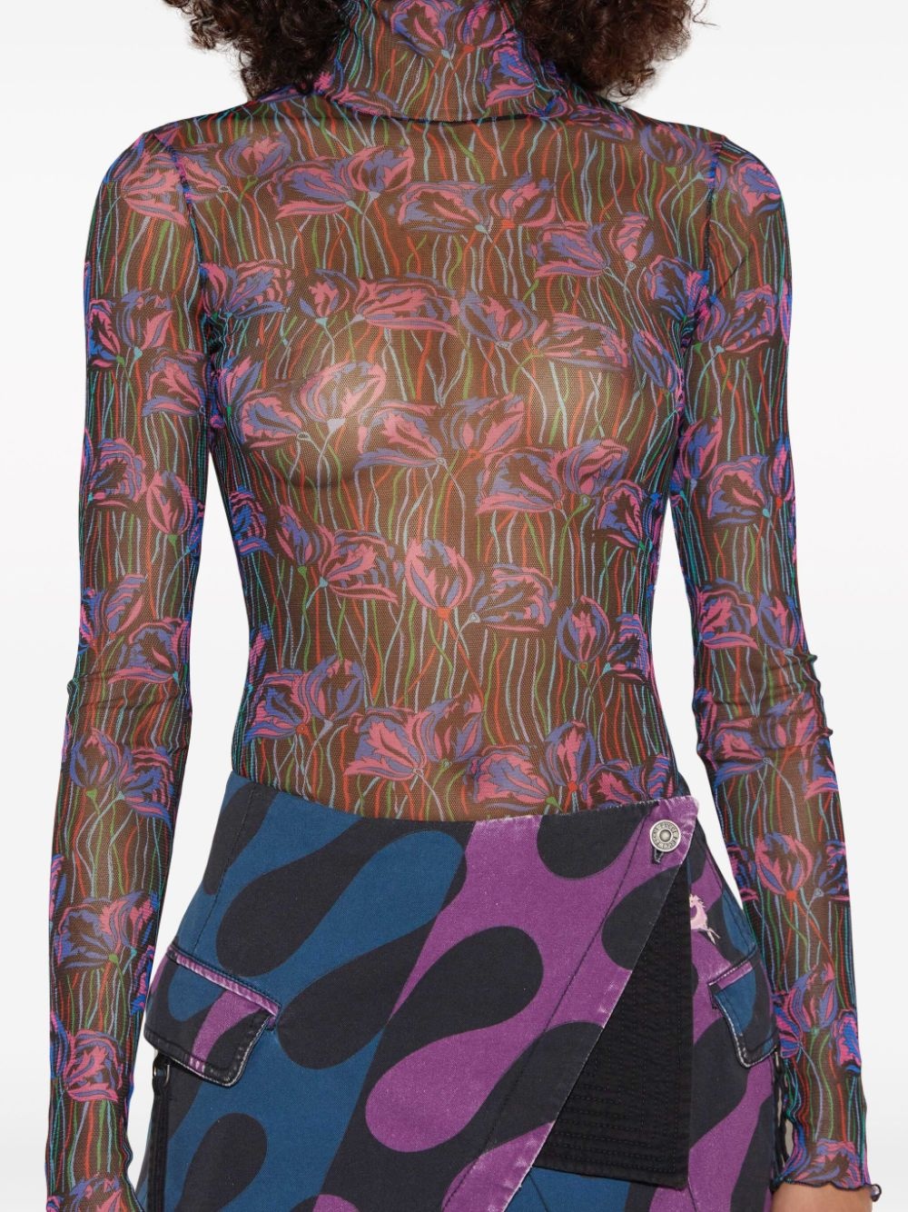 Fiori Di Loto-print top - 5