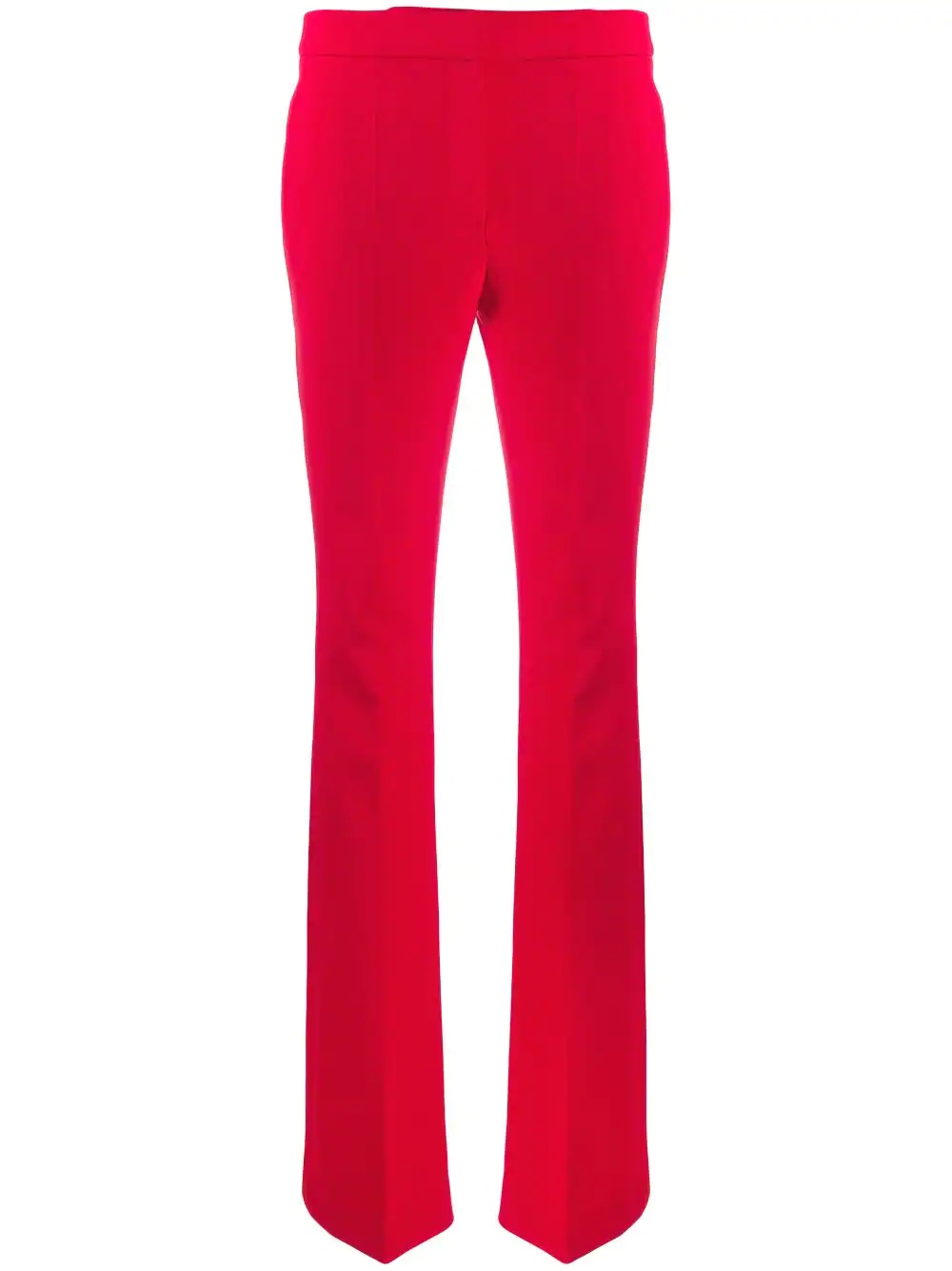 flared high-waisted trousers - 1