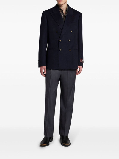 Etro double-breasted cashmere blazer outlook