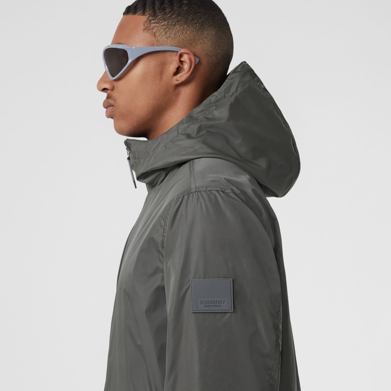 Reversible Check Cotton Blend Hooded Jacket - 6