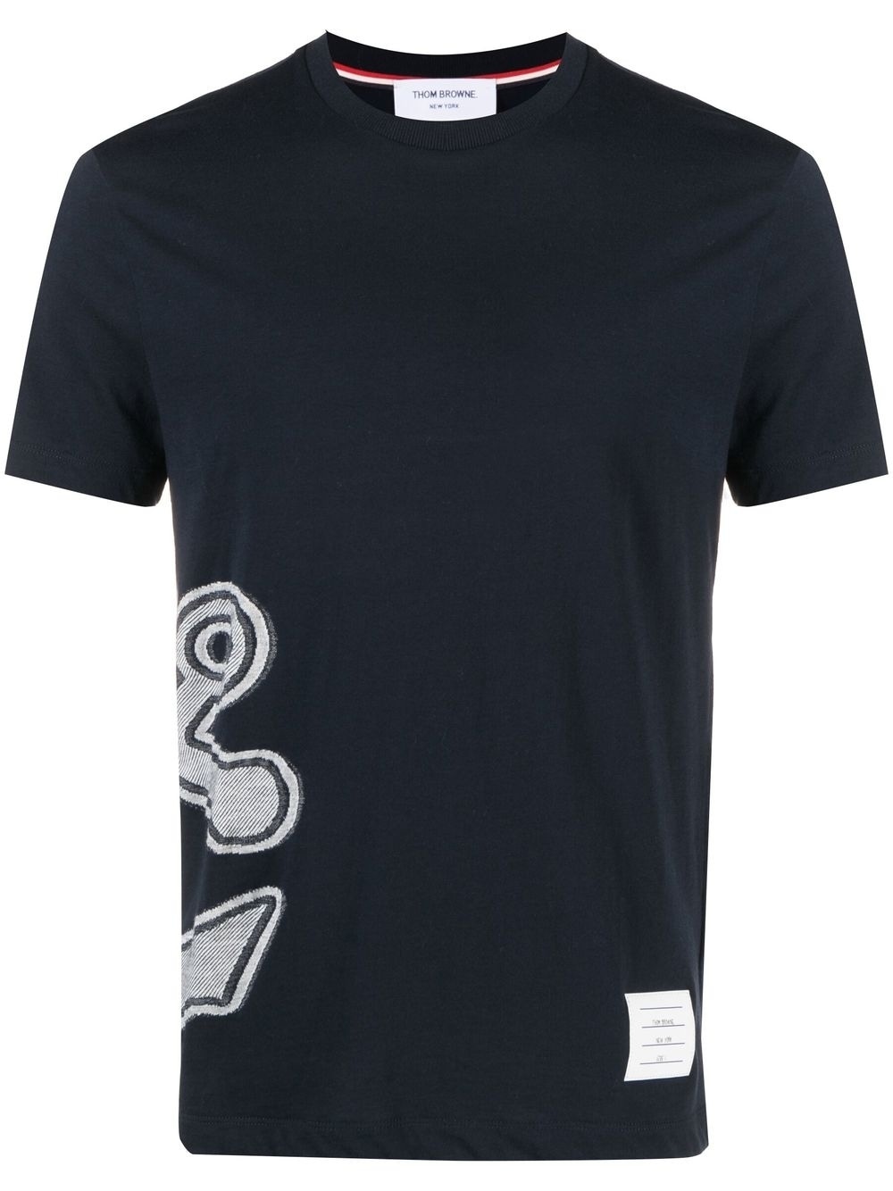 anchor-print jersey T-shirt - 1