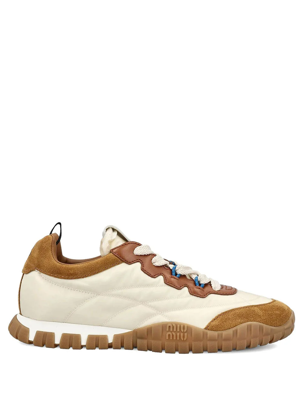 Miu Miu Women Tyre Technical Fabric, Suede And Leather Sneakers - 1