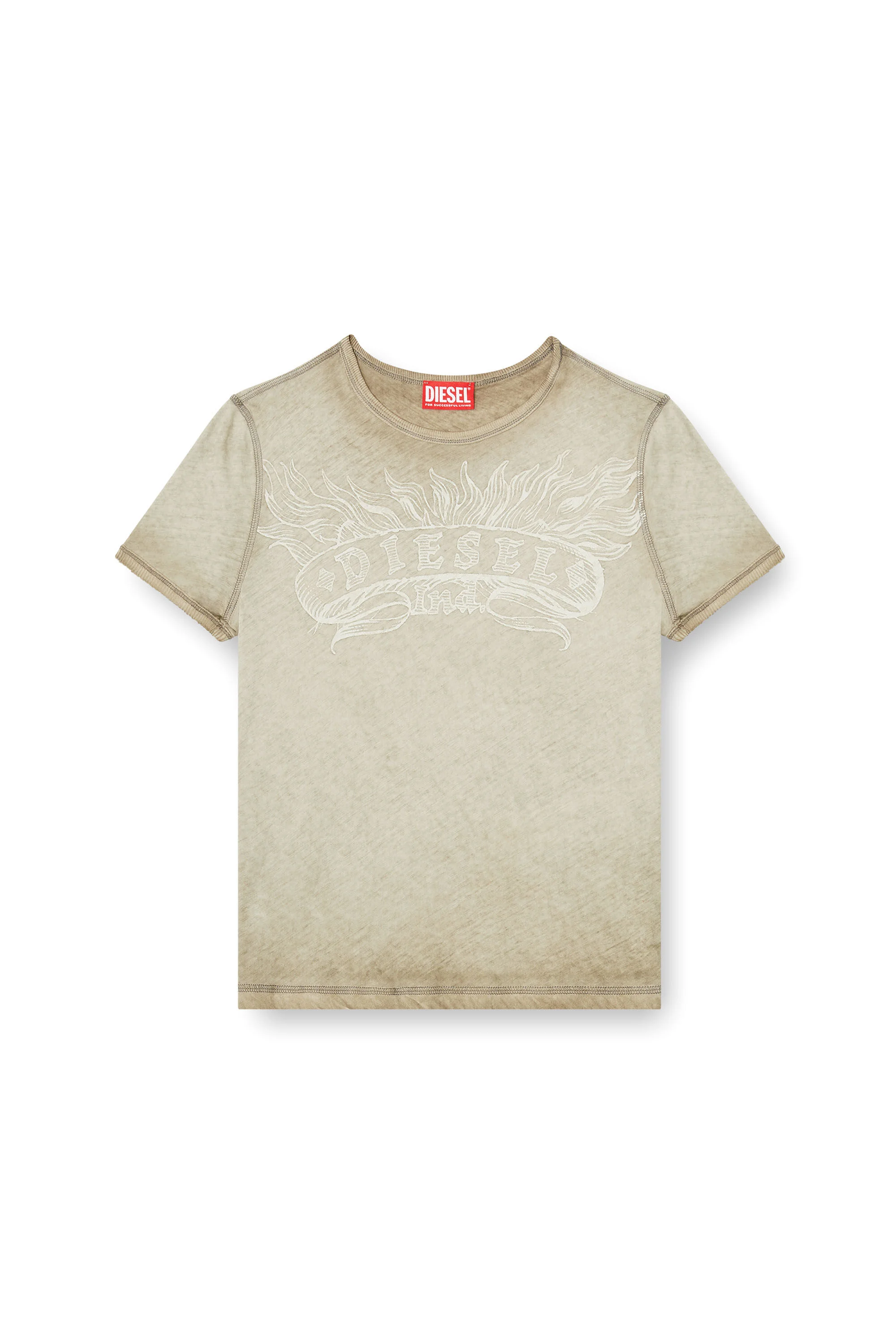 SLIM T-SHIRT WITH TONAL LOGO PRINT - 1