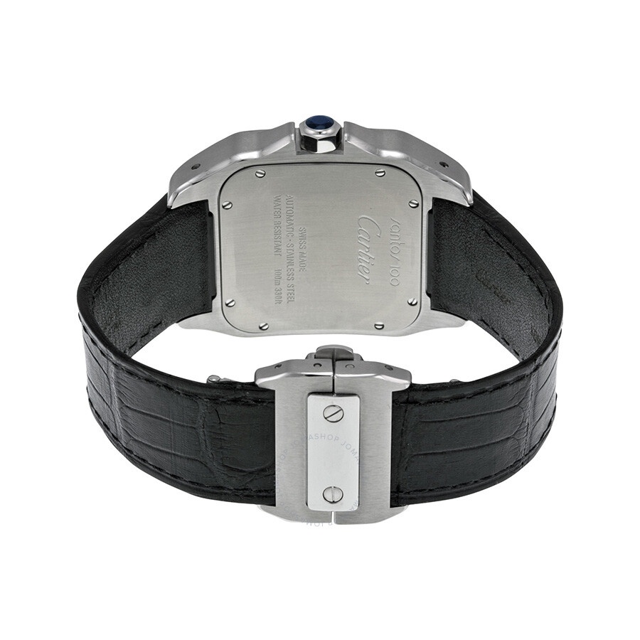 Pre-owned Cartier Santos 100 Large Silver Dial Men's Watch W20073X8 - 3
