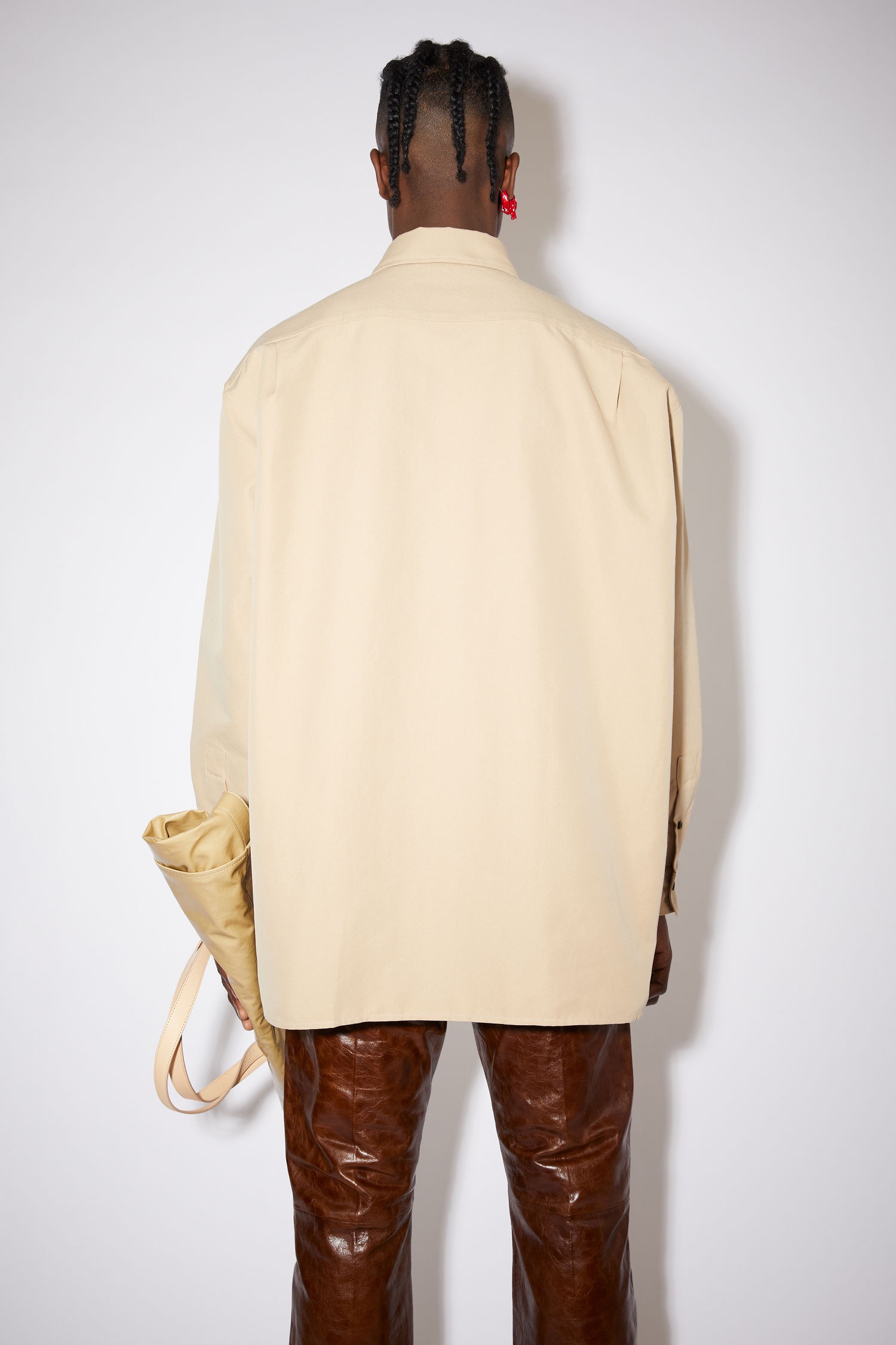 Oversized shirt - Warm beige - 3