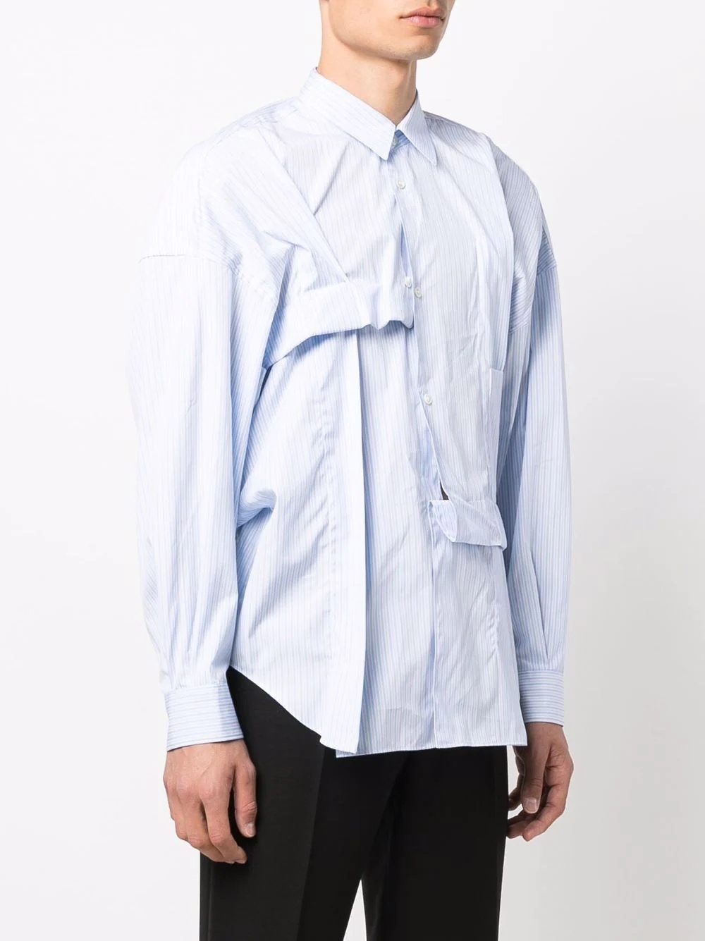 asymmetric-gathered shirt - 3