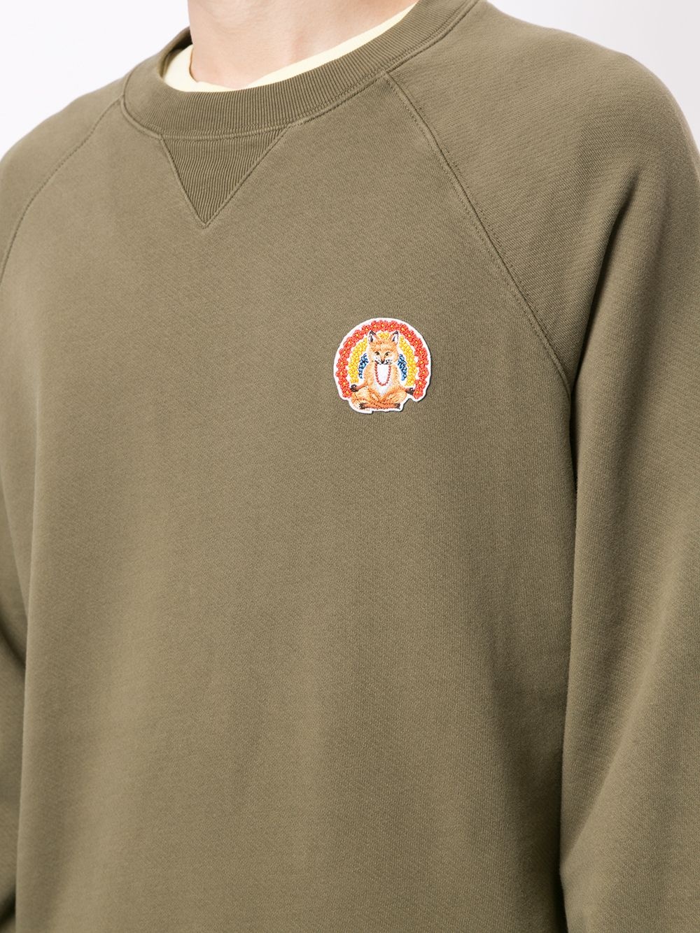 embroidered-logo cotton sweatshirt - 5