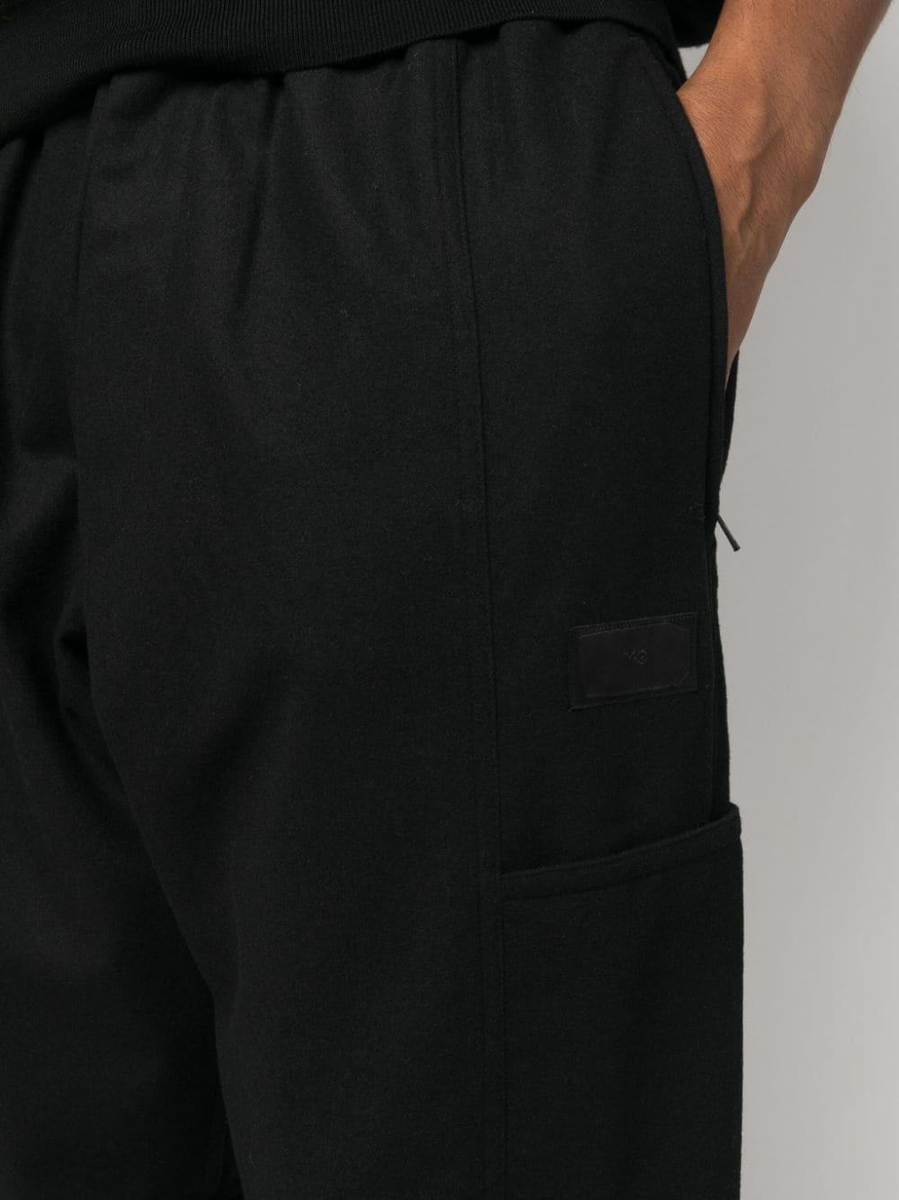 drawstring cotton track pants - 5