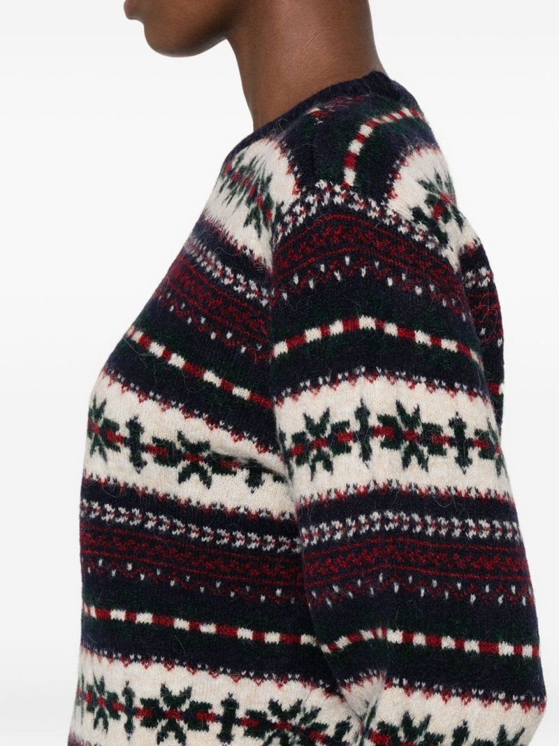 Fairisle-pattern crew-neck jumper 5