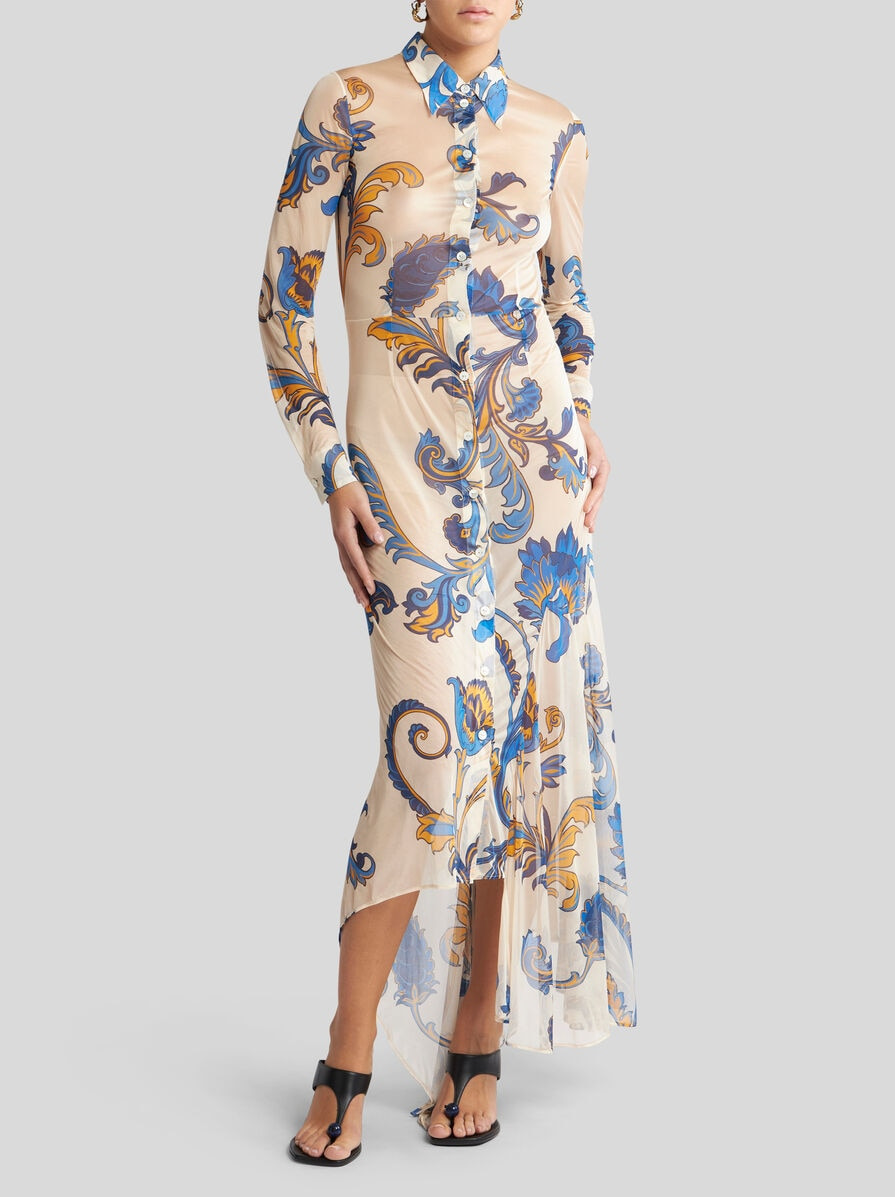 SHIRT DRESS WITH FLORAL PRINT - 3