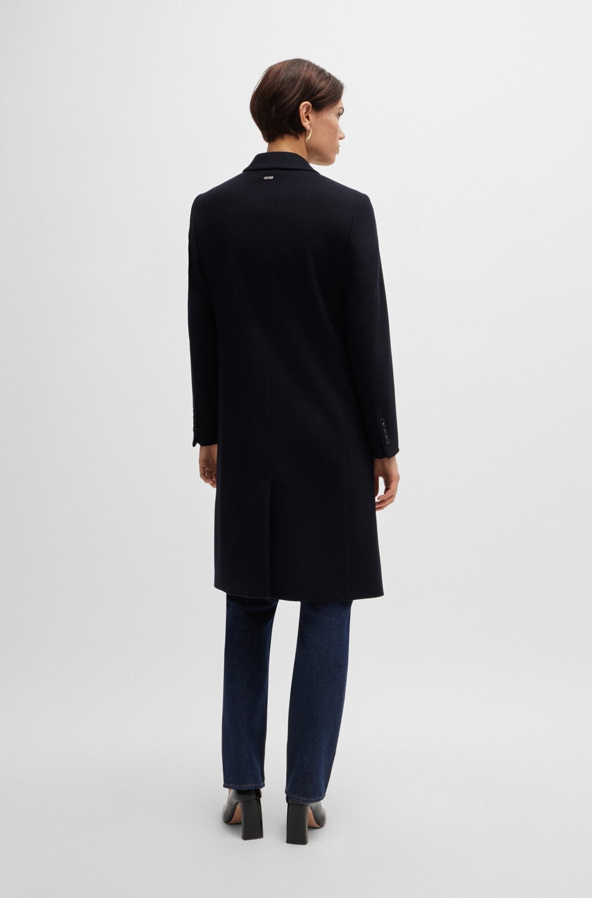SLIM-FIT COAT IN WOOL AND CASHMERE - 4