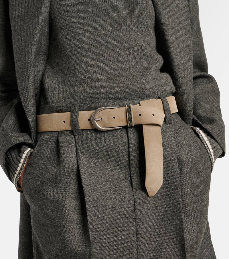 Brunello Cucinelli Suede belt outlook