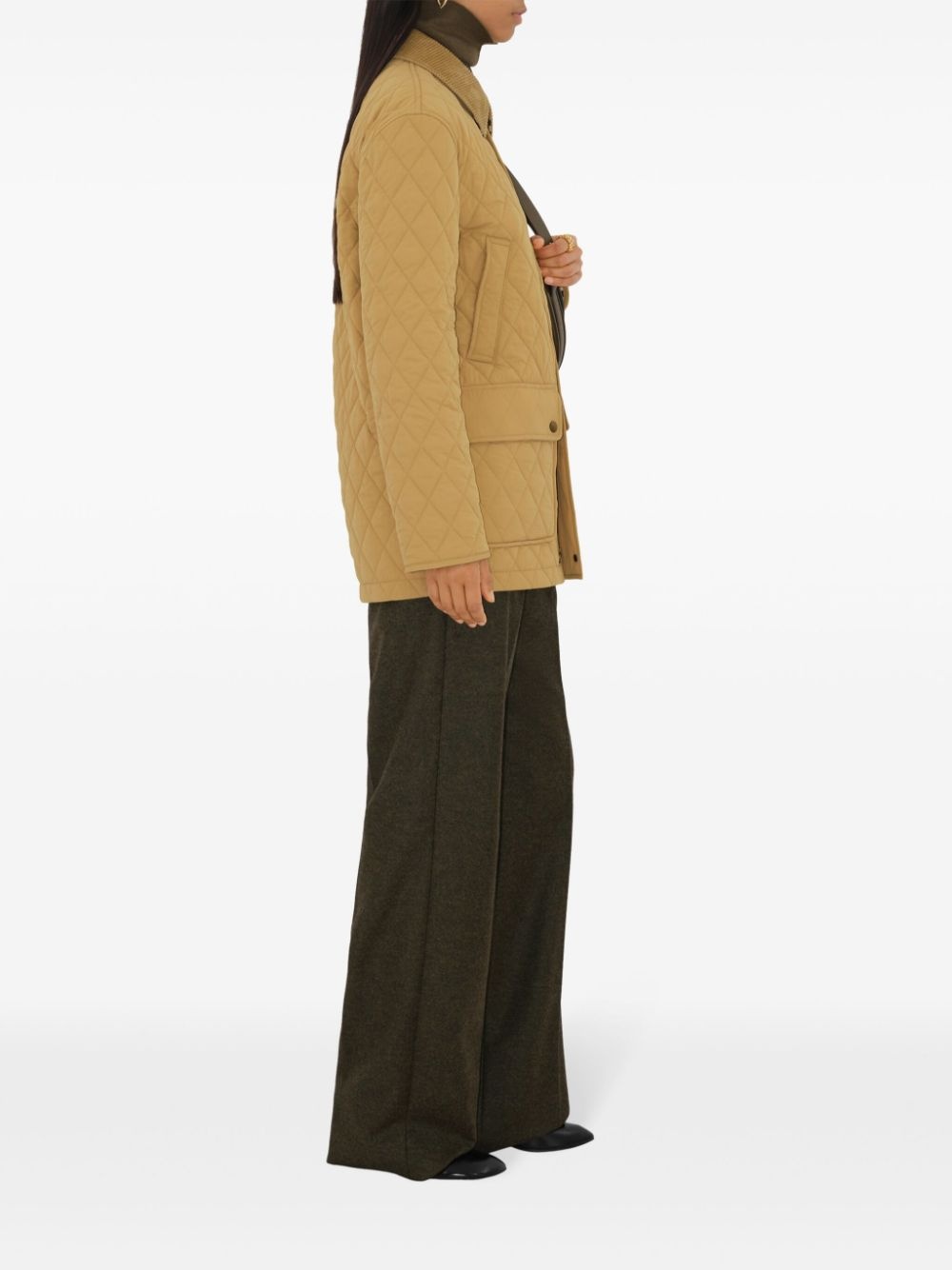 diamond-quilted jacket - 3
