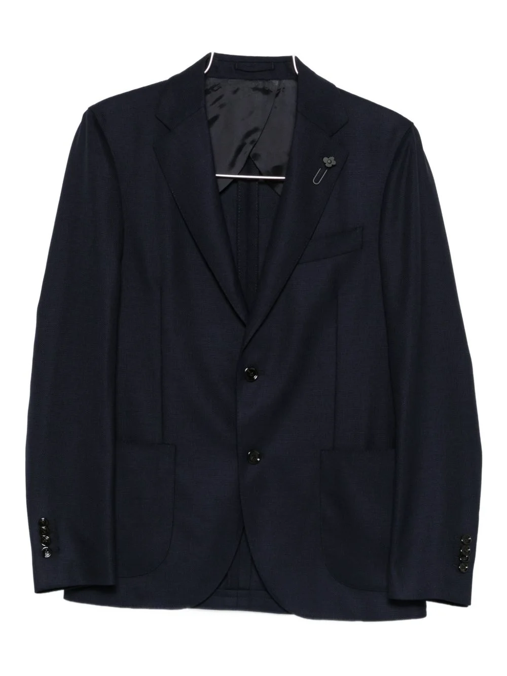 virgin wool single-breasted blazer - 1