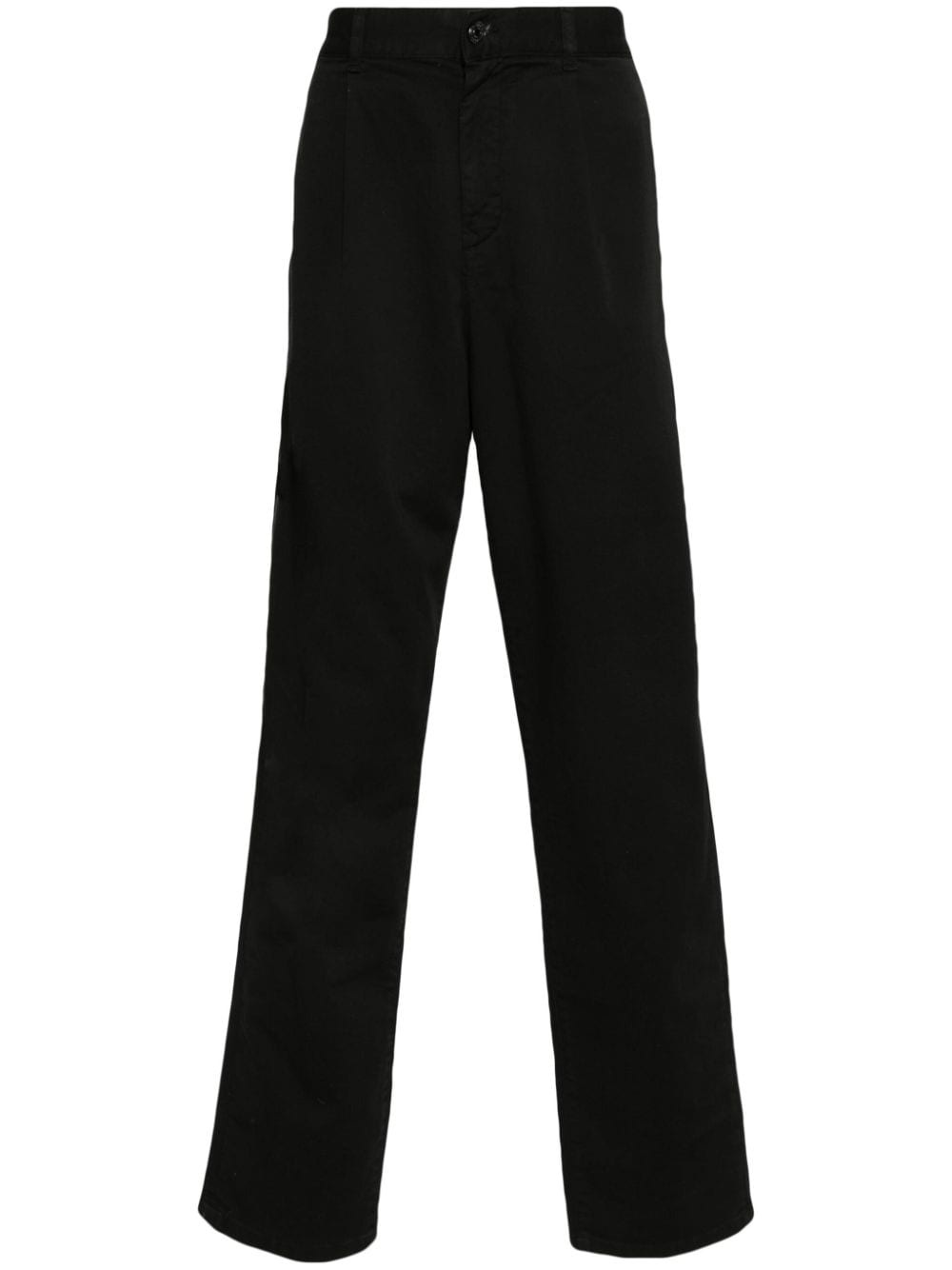 embroidered-motif chino trousers - 1