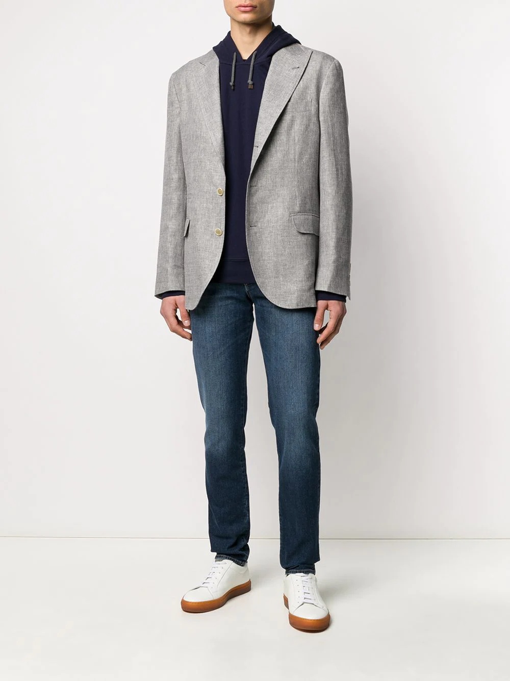 slim-fit stonewashed jeans - 2