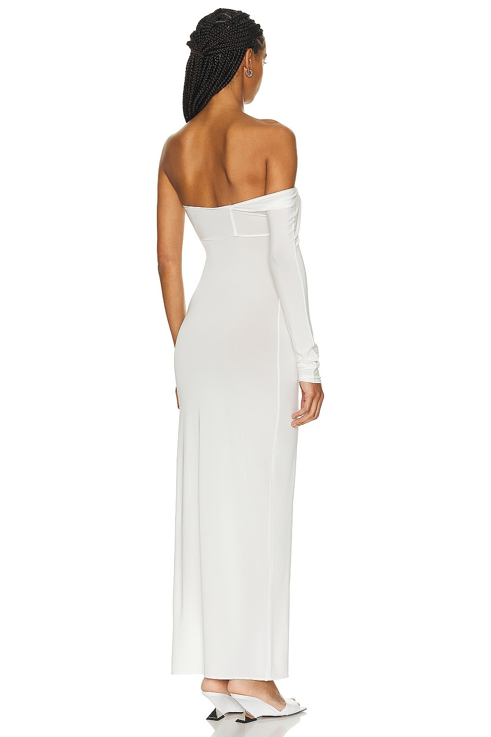 Twist Crepe Jersey Long Dress - 4