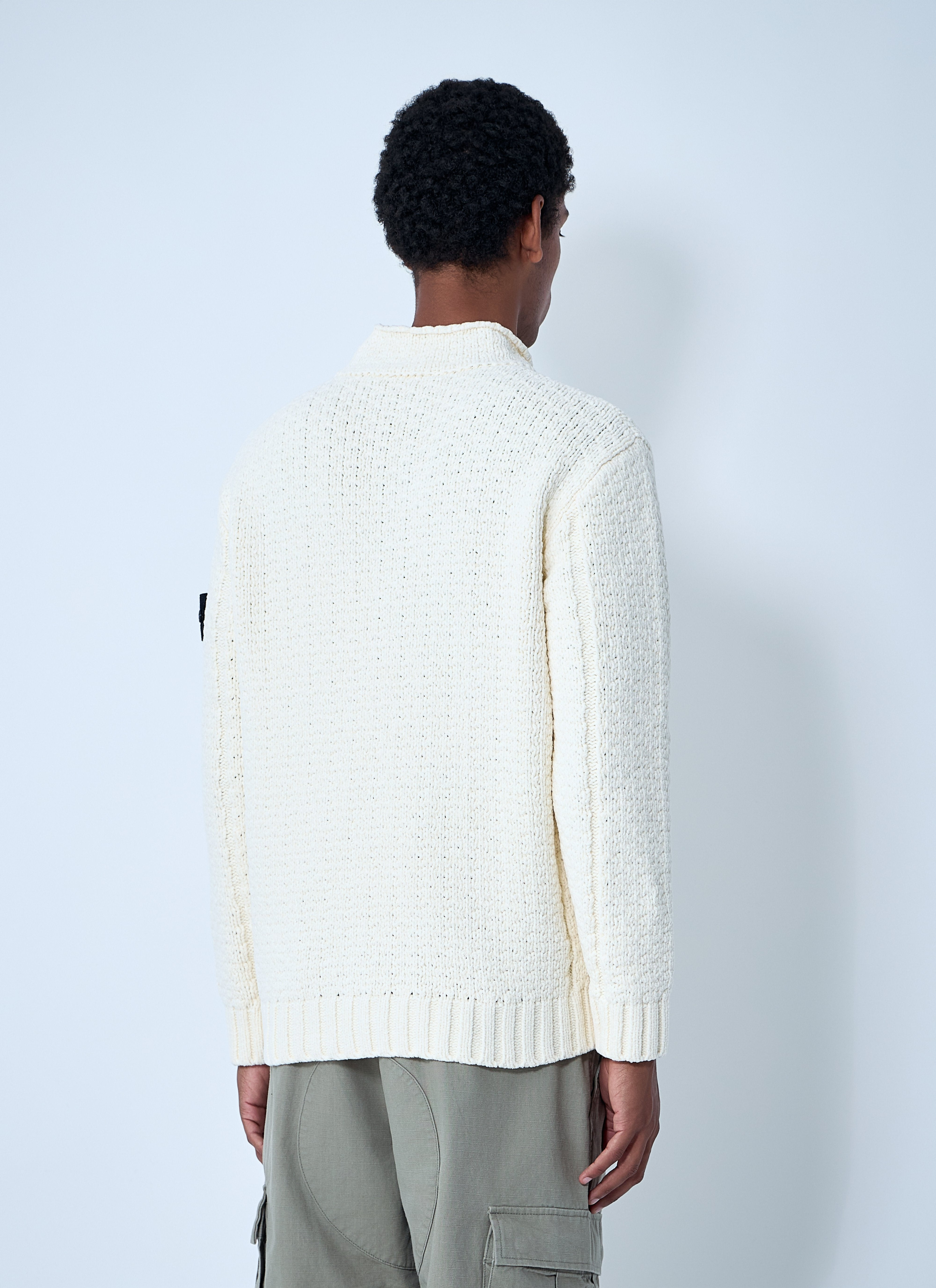 Stone Island Men Chenille Cotton Sweater - 4