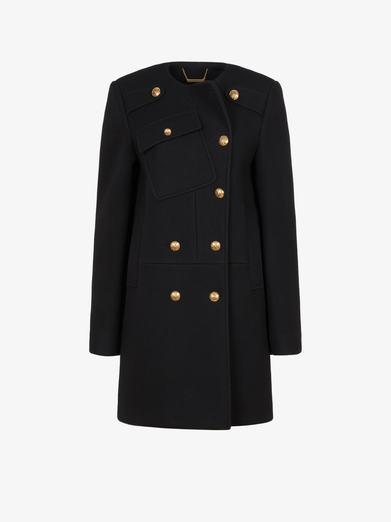 Hooded coat with 4G dagger buttons 6