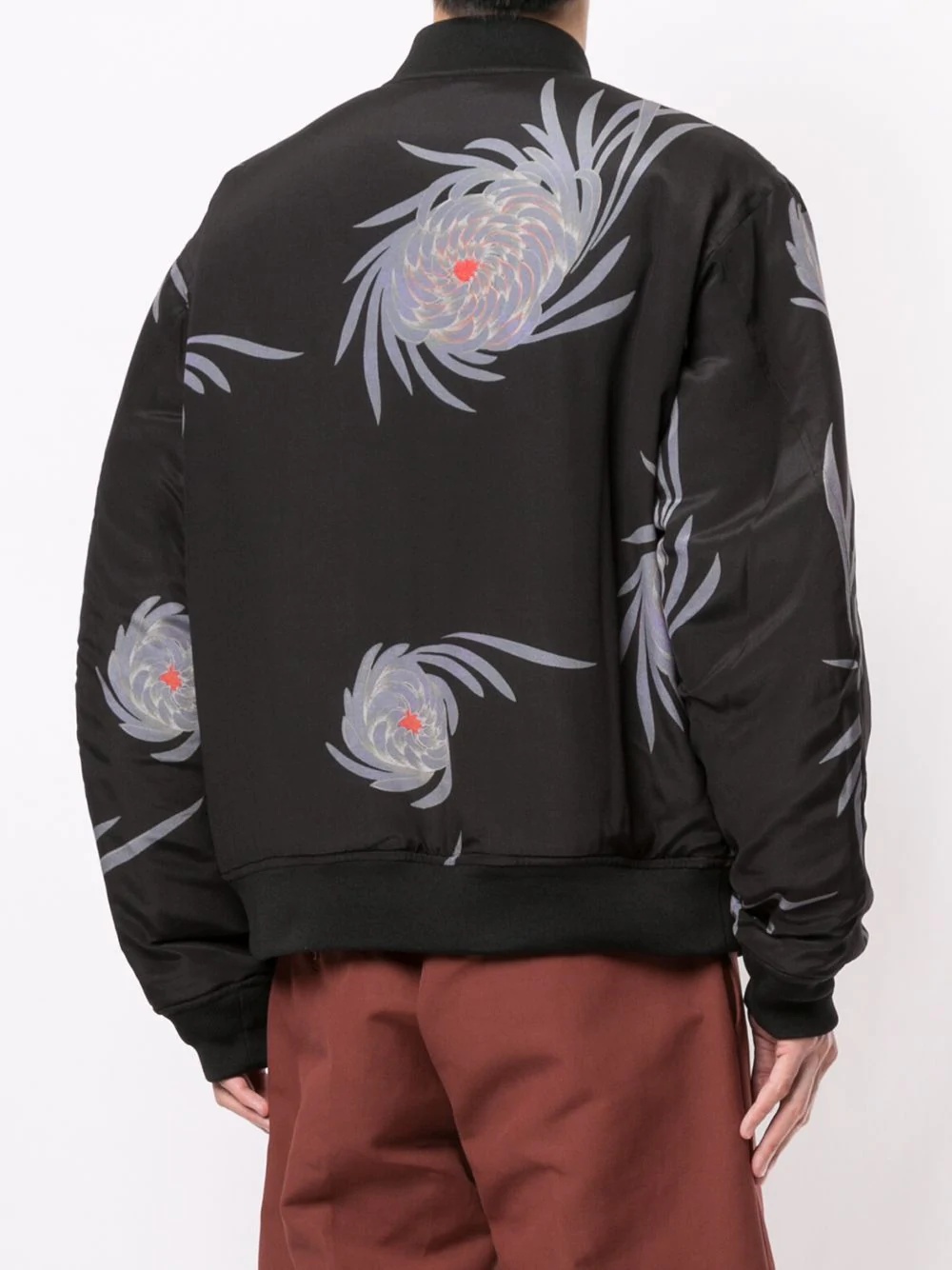 floral-print zip-up bomber jacket - 4