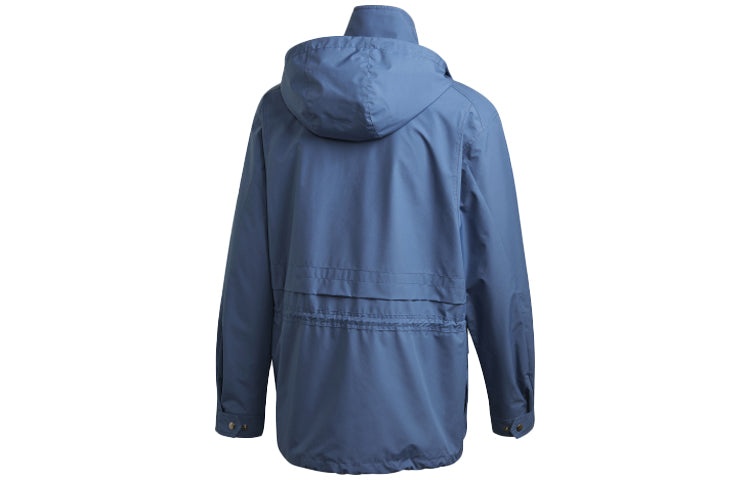 adidas originals Solid Color Athleisure Casual Sports Hooded Jacket Blue FR9280 - 2