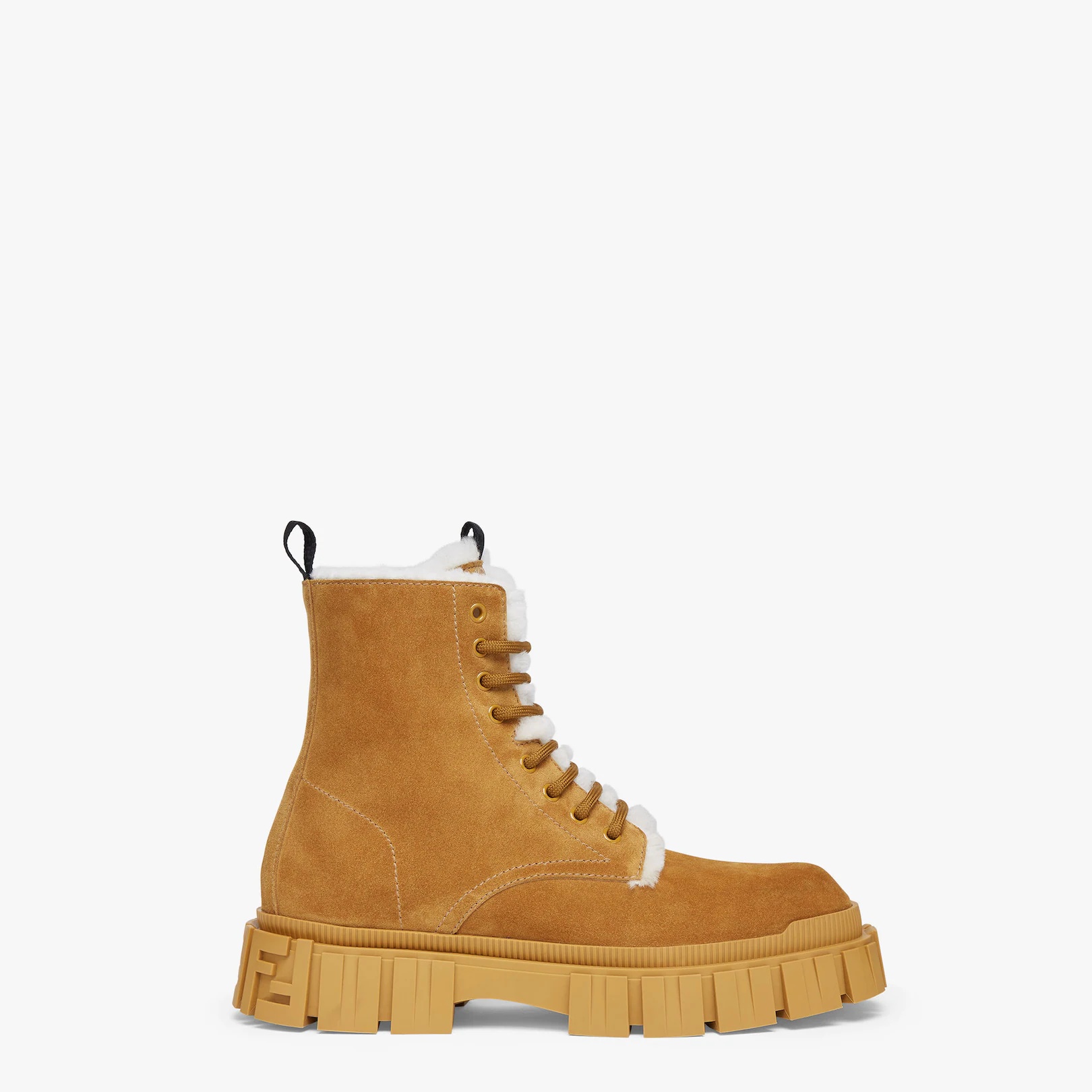 Yellow suede biker boots - 1