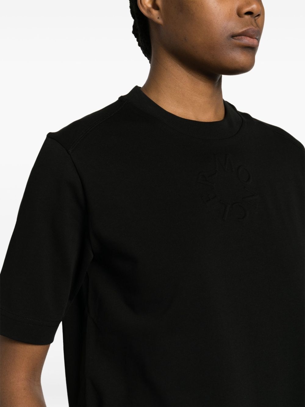 embossed-logo cotton T-shirt - 5