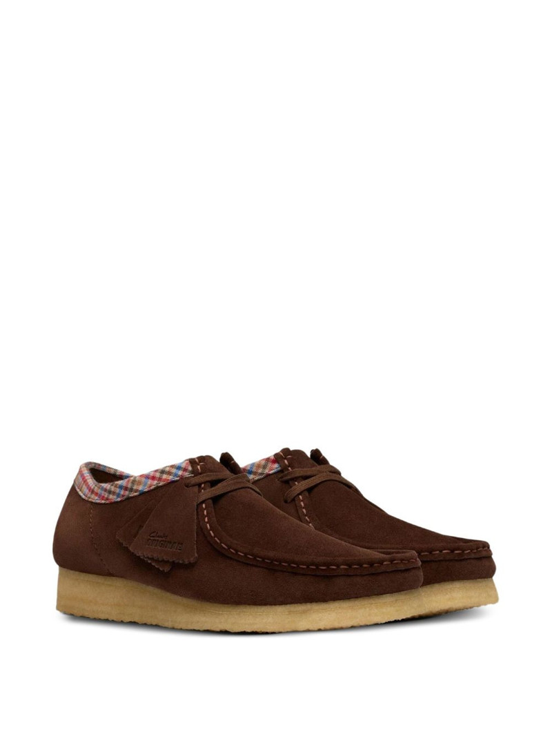 Clarks Originals suede check-trimmed boots outlook
