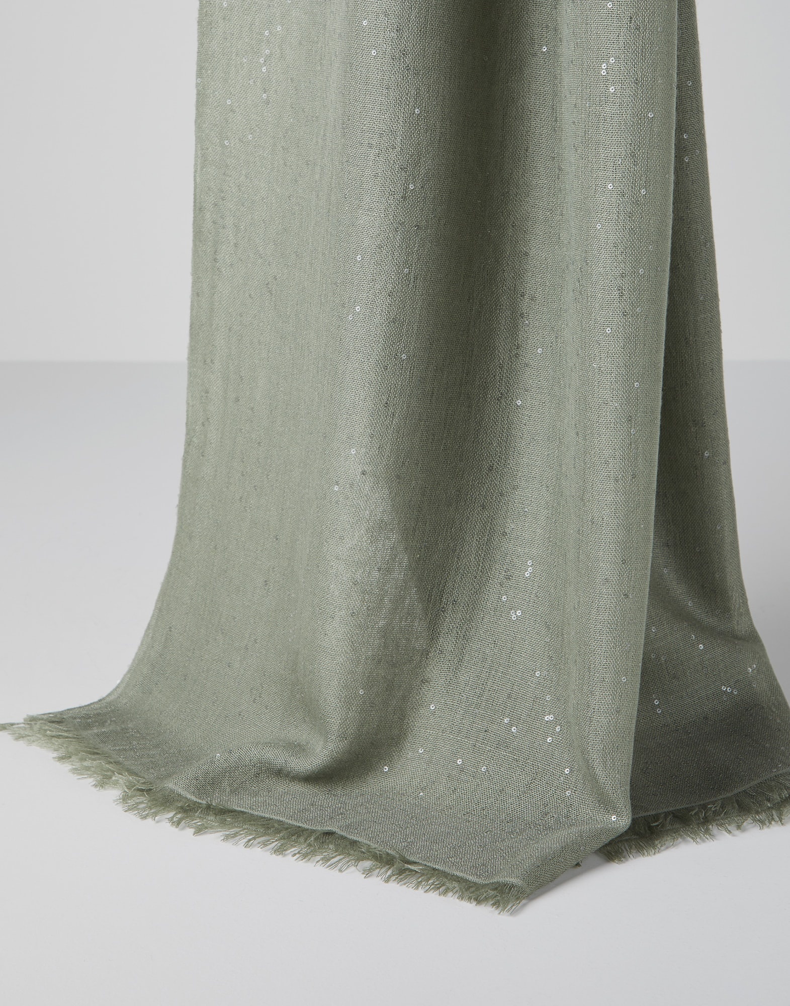 Lightweight cashmere and silk Diamond yarn knit scarf - 1