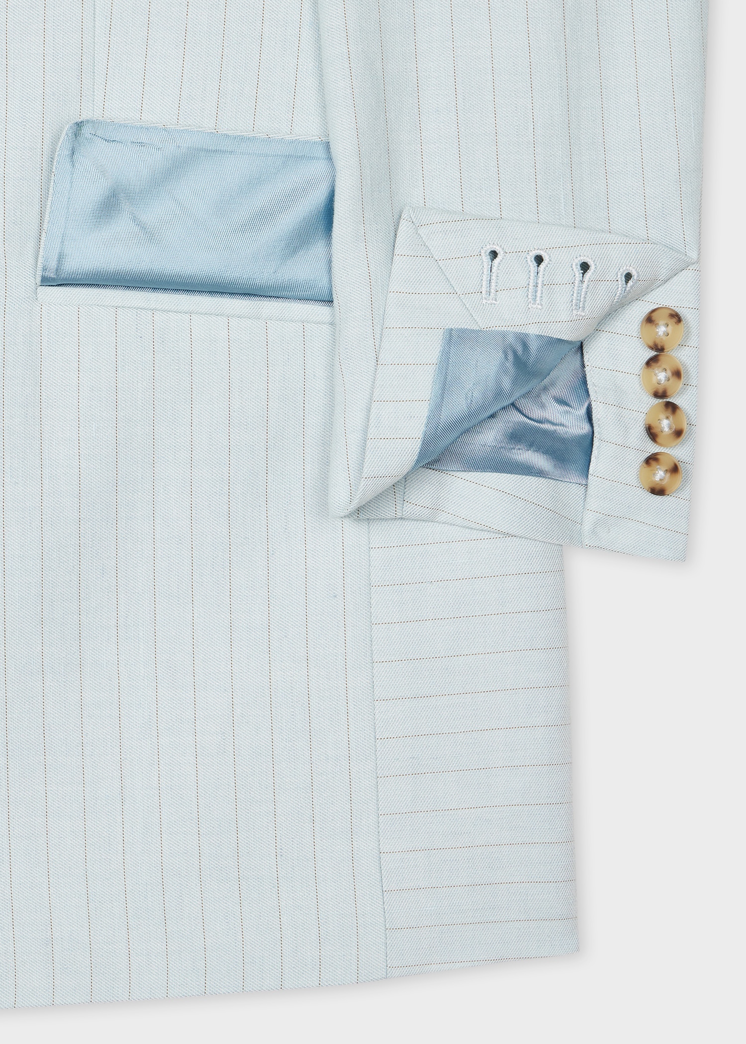 Women's Light Blue Pinstripe Suit - 3