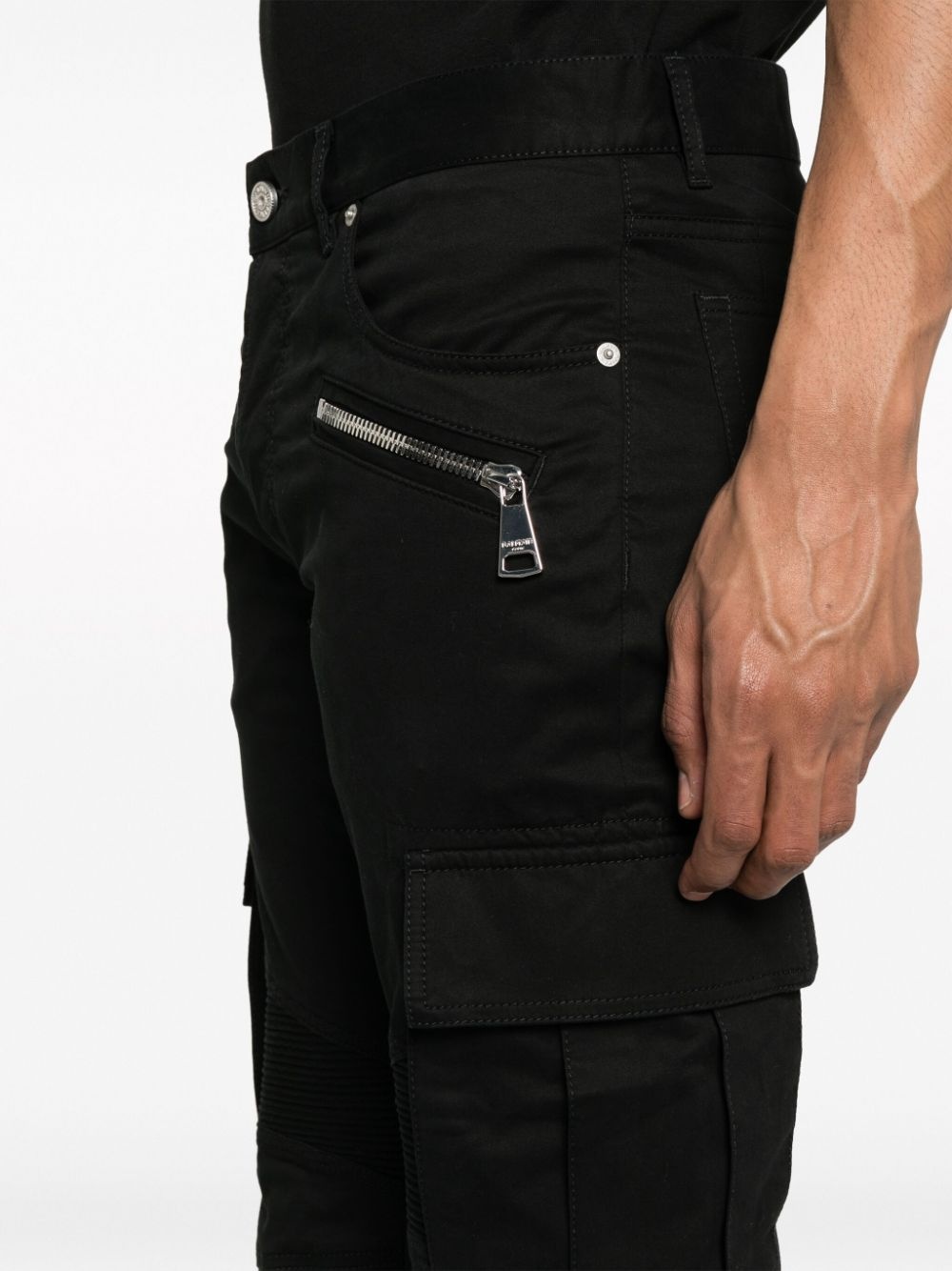 cargo-pockets stretch-cotton trousers - 5