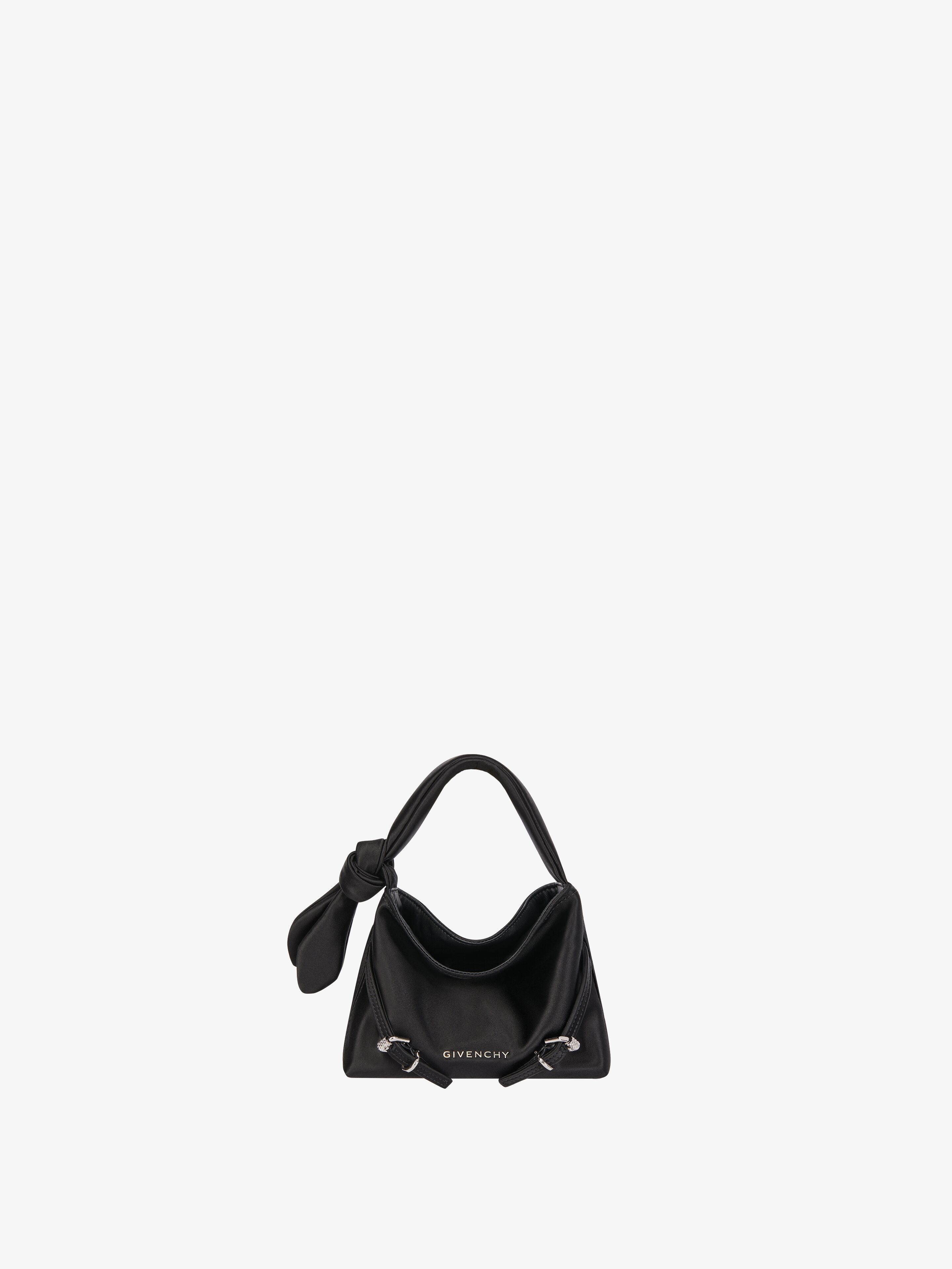 NANO VOYOU BAG IN SATIN WITH BOW DETAIL - 1