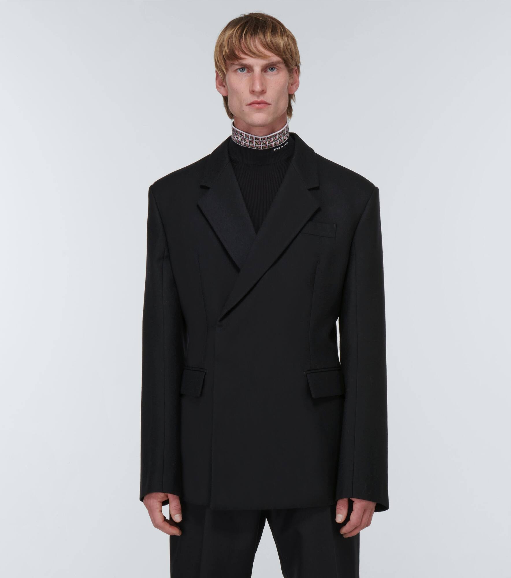 Prada Double-breasted wool blazer | mytheresa | REVERSIBLE